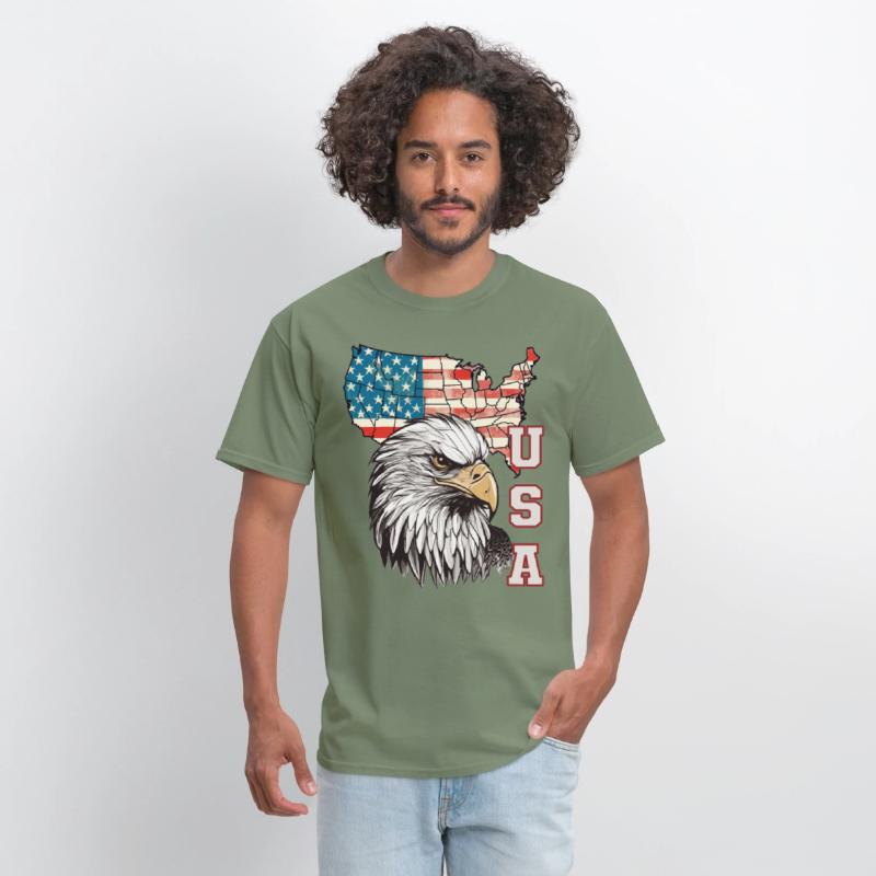 gift idea bald eagle american flag