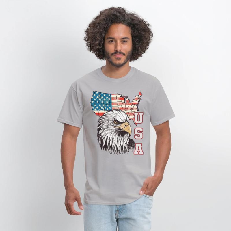 gift idea bald eagle american flag