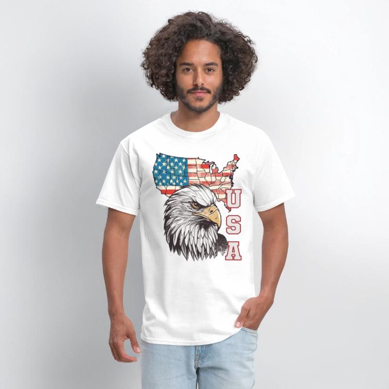 gift idea bald eagle american flag