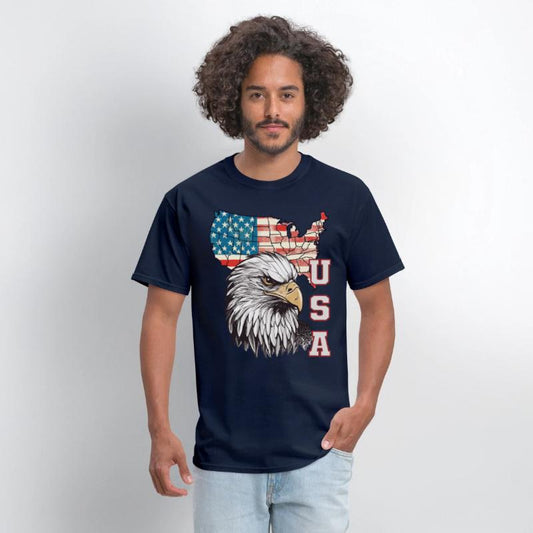 gift idea bald eagle american flag