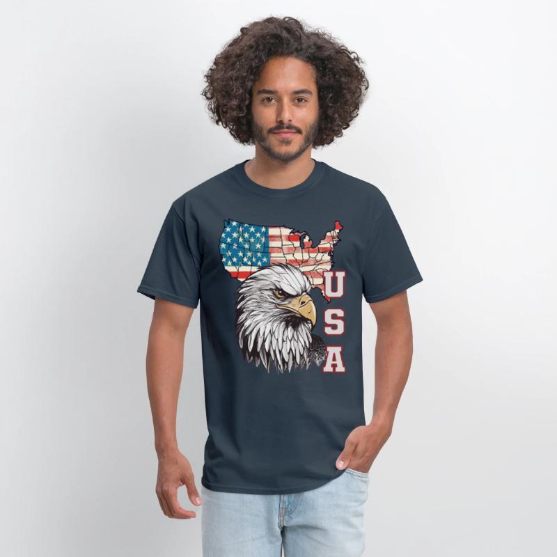gift idea bald eagle american flag