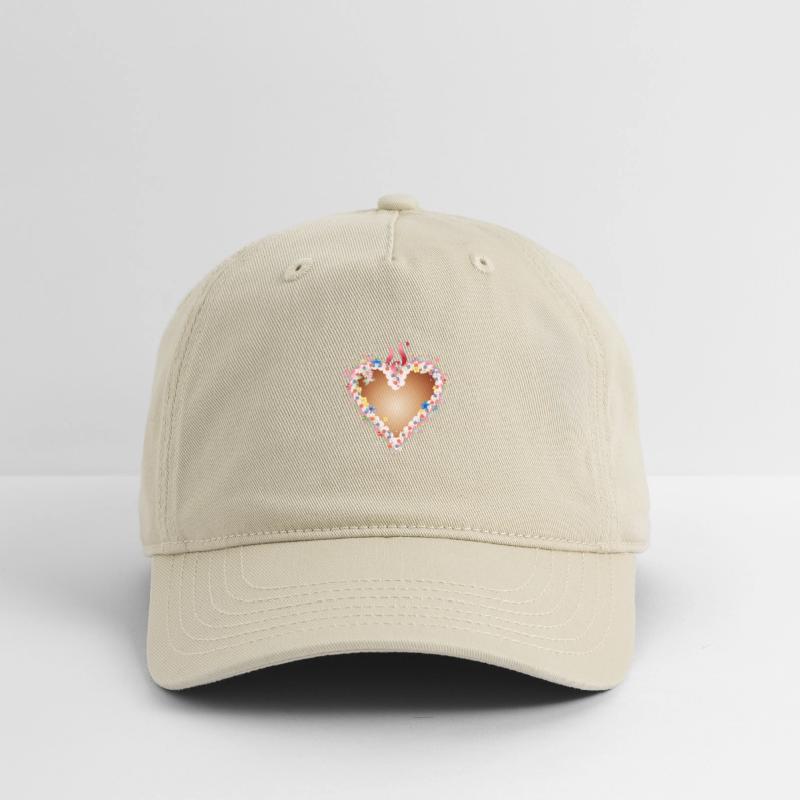 Gingerbread heart folk festival with flowers