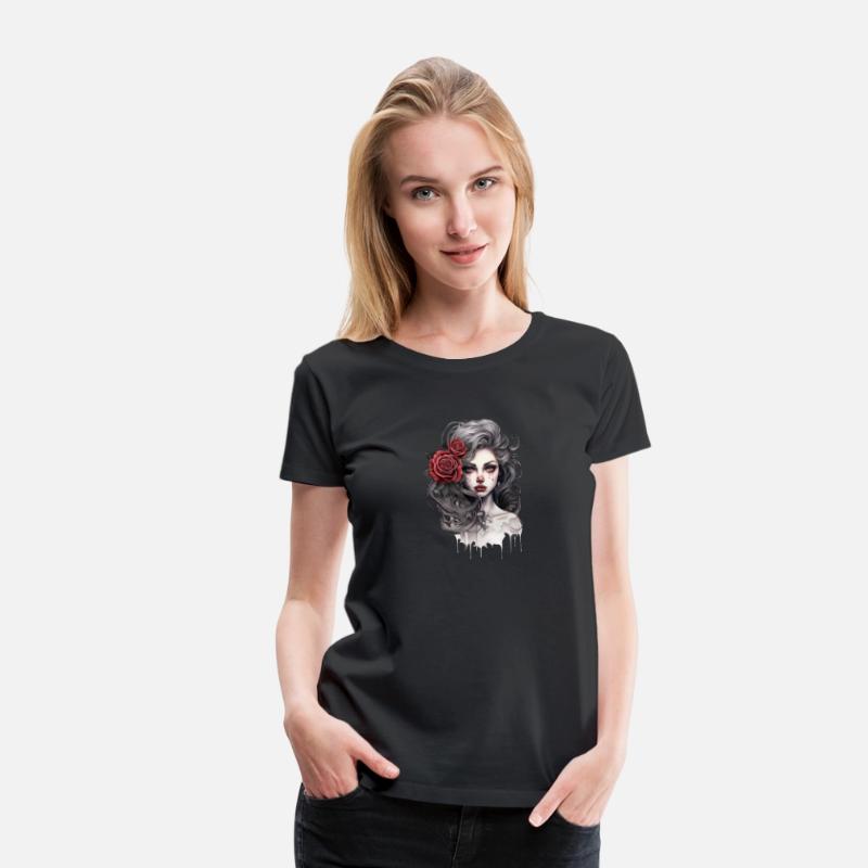 Gothic Rose Queen Illustration Graphic Beauty