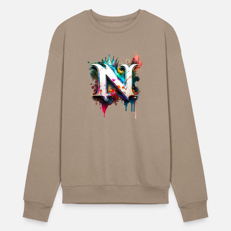 Graffiti Initial Letter "N" with 👑