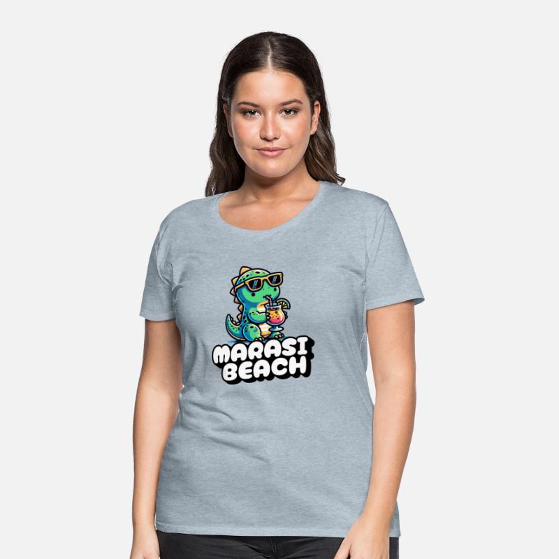 Green Kaiju Drinking Cocktail on Beach