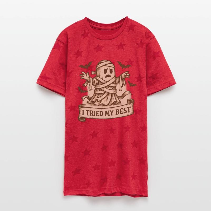 Halloween Mummy with Bat Illustration