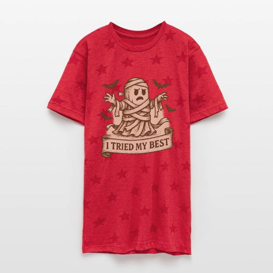 Halloween Mummy with Bat Illustration