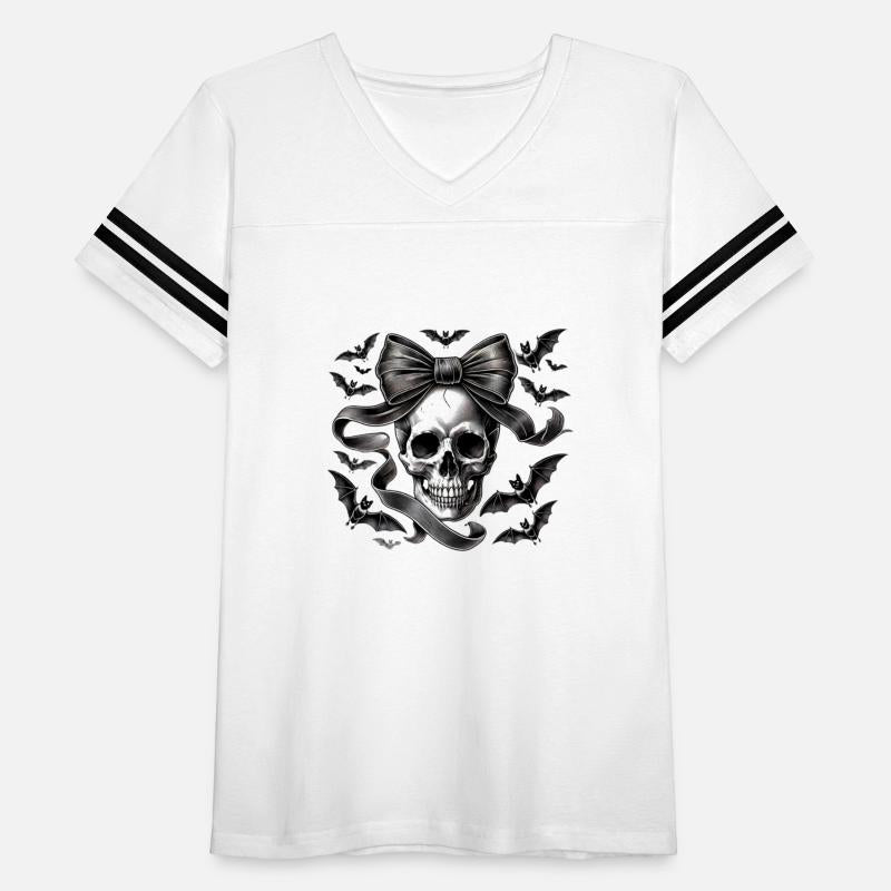 Halloween Skull Bow, Retro Black Coquette Bow