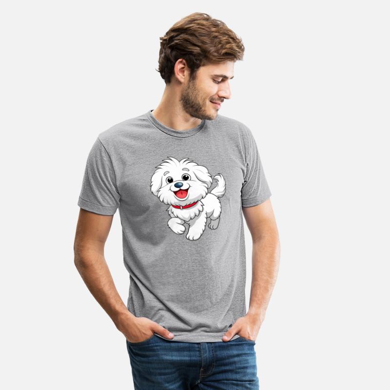 Happy Bichon Frise Prancing Art