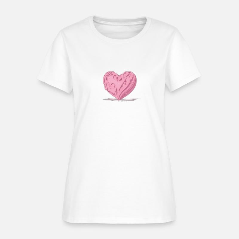 "Heartfelt Love Minimalist T-Shirt - Clean Lines,