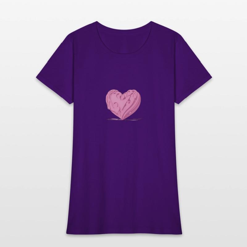 "Heartfelt Love Minimalist T-Shirt - Clean Lines,