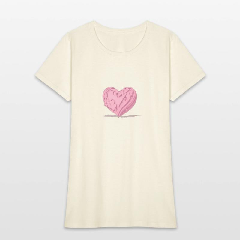 "Heartfelt Love Minimalist T-Shirt - Clean Lines,