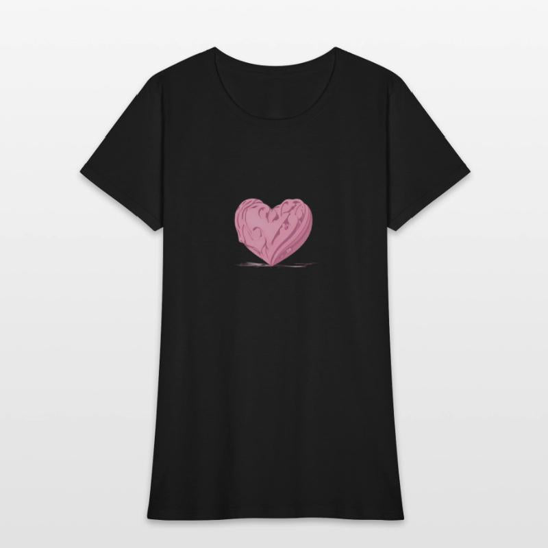 "Heartfelt Love Minimalist T-Shirt - Clean Lines,
