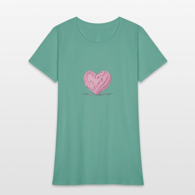 "Heartfelt Love Minimalist T-Shirt - Clean Lines,