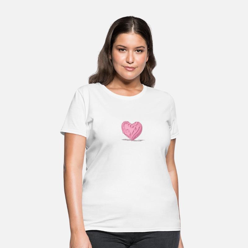 "Heartfelt Love Minimalist T-Shirt - Clean Lines,