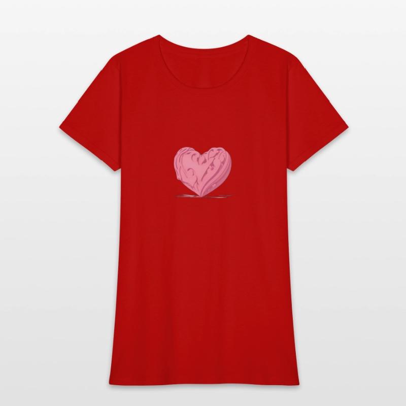 "Heartfelt Love Minimalist T-Shirt - Clean Lines,