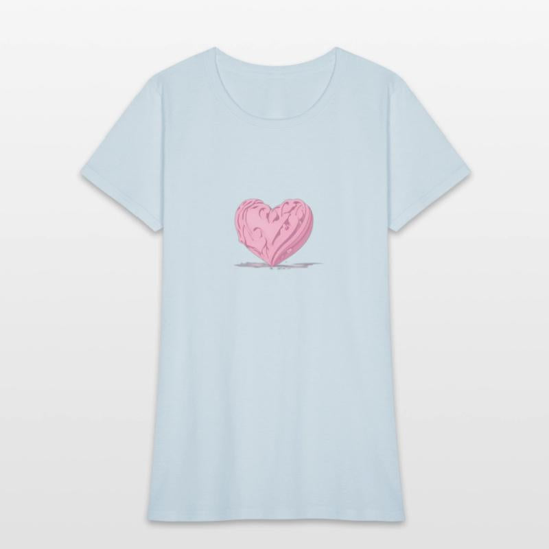 "Heartfelt Love Minimalist T-Shirt - Clean Lines,