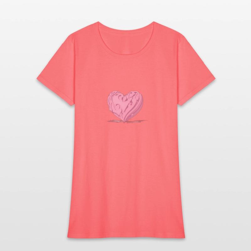 "Heartfelt Love Minimalist T-Shirt - Clean Lines,