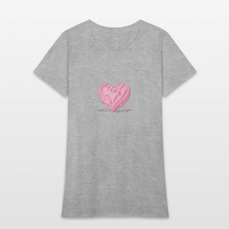 "Heartfelt Love Minimalist T-Shirt - Clean Lines,