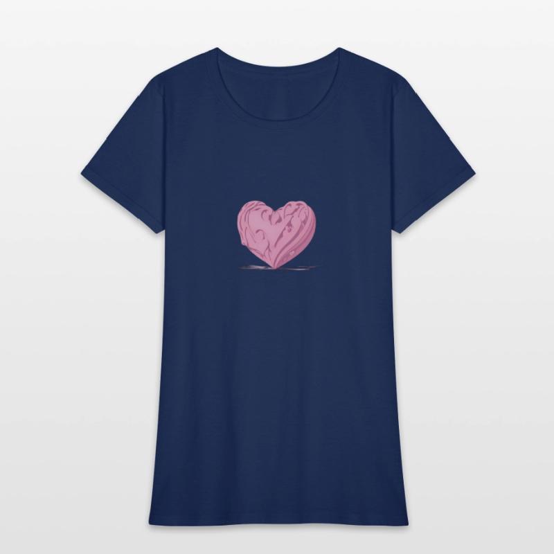 "Heartfelt Love Minimalist T-Shirt - Clean Lines,