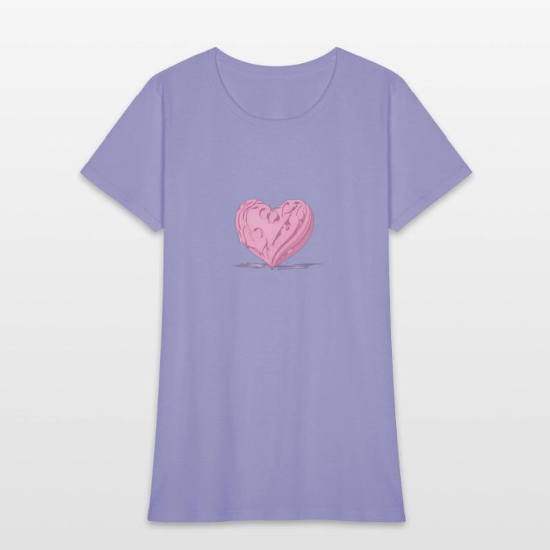 "Heartfelt Love Minimalist T-Shirt - Clean Lines,