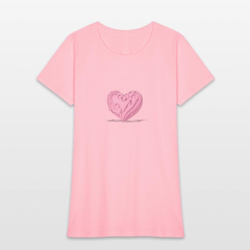 "Heartfelt Love Minimalist T-Shirt - Clean Lines,