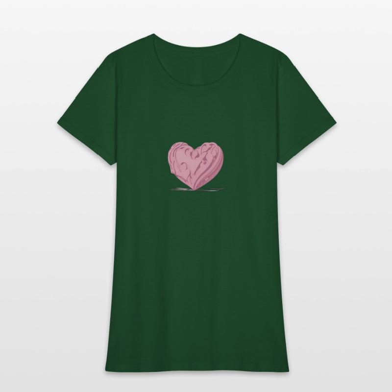 "Heartfelt Love Minimalist T-Shirt - Clean Lines,