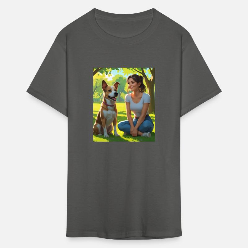 OBEDIENT DOG WITH OWNER