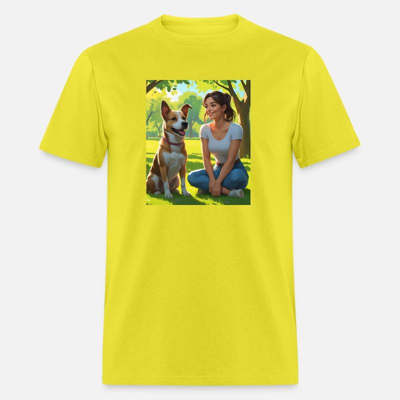 OBEDIENT DOG WITH OWNER