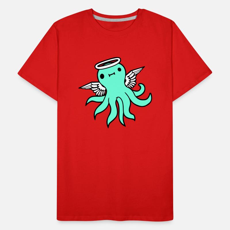 Octopus angel wings halo flies kraken tentacle fun