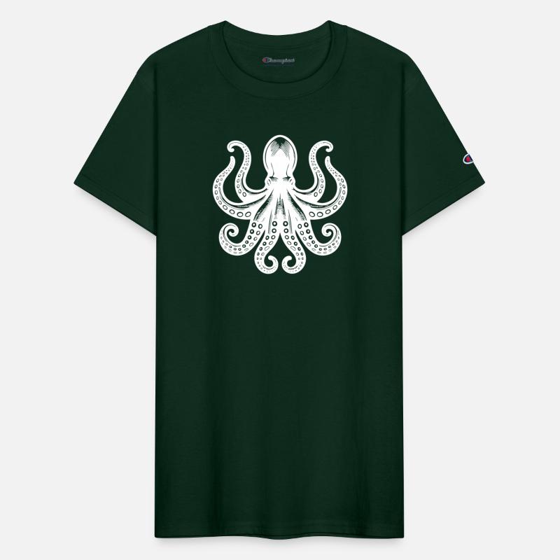 Octopus With Eight Arms And Suction Cups