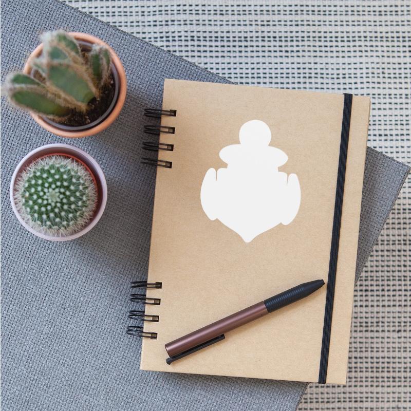 Old Anchor With Tribal Tattoo Style