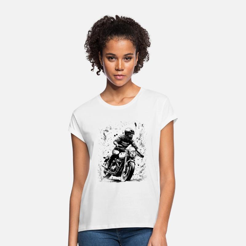 Old School Motorcyclist Motorbike