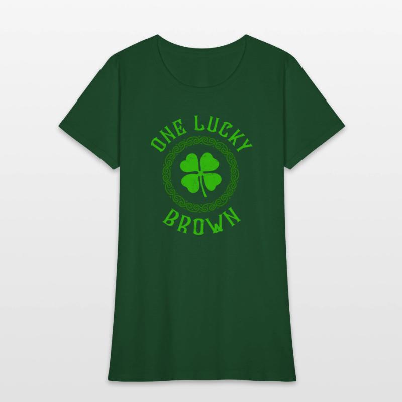 One Lucky Brown Irish Family 4 Leaf Clover