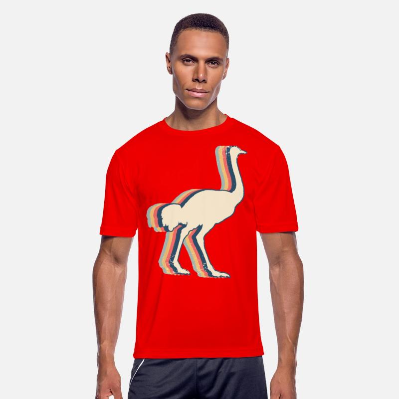 Ostrich Animal Retro Line Art