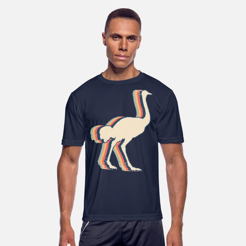 Ostrich Animal Retro Line Art