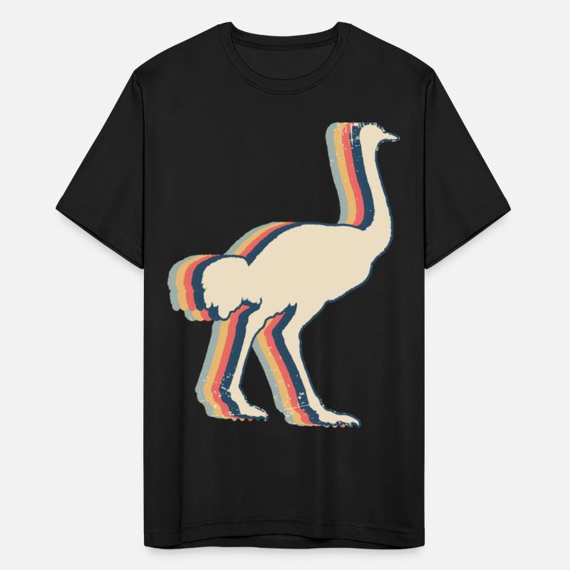 Ostrich Animal Retro Line Art