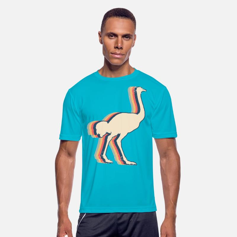 Ostrich Animal Retro Line Art