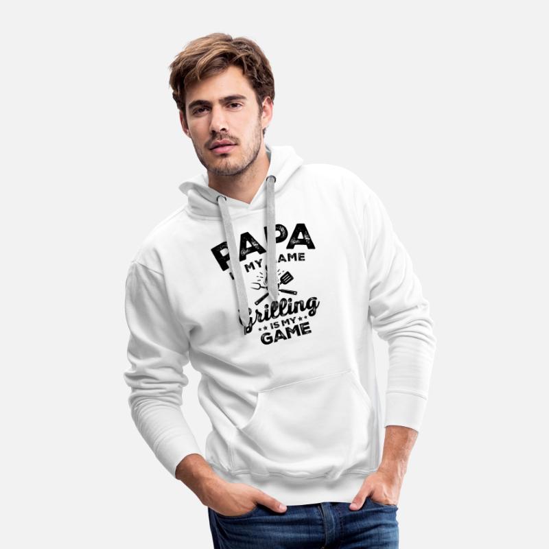 Papa Is My Name Grilling Is My Game Funny BBQ Dad