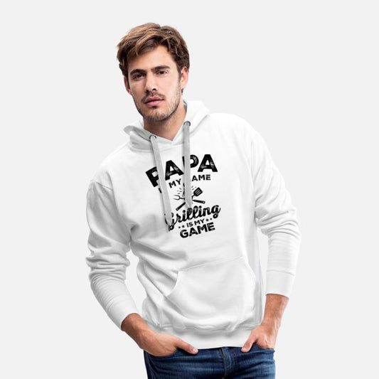 Papa Is My Name Grilling Is My Game Funny BBQ Dad