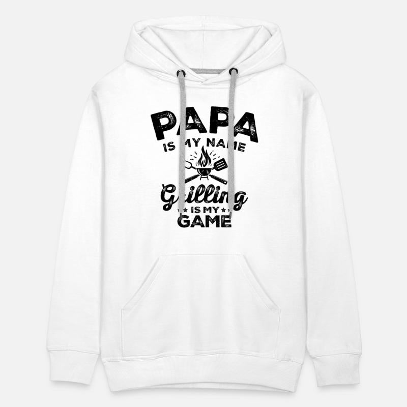 Papa Is My Name Grilling Is My Game Funny BBQ Dad