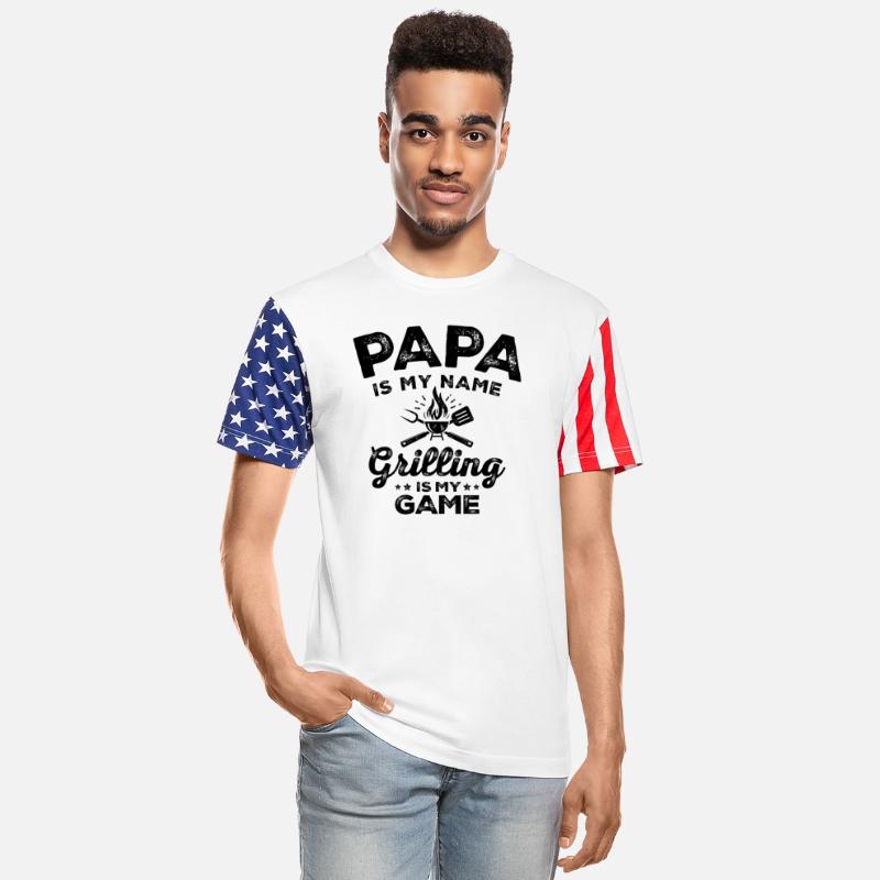 Papa Is My Name Grilling Is My Game Funny BBQ Dad