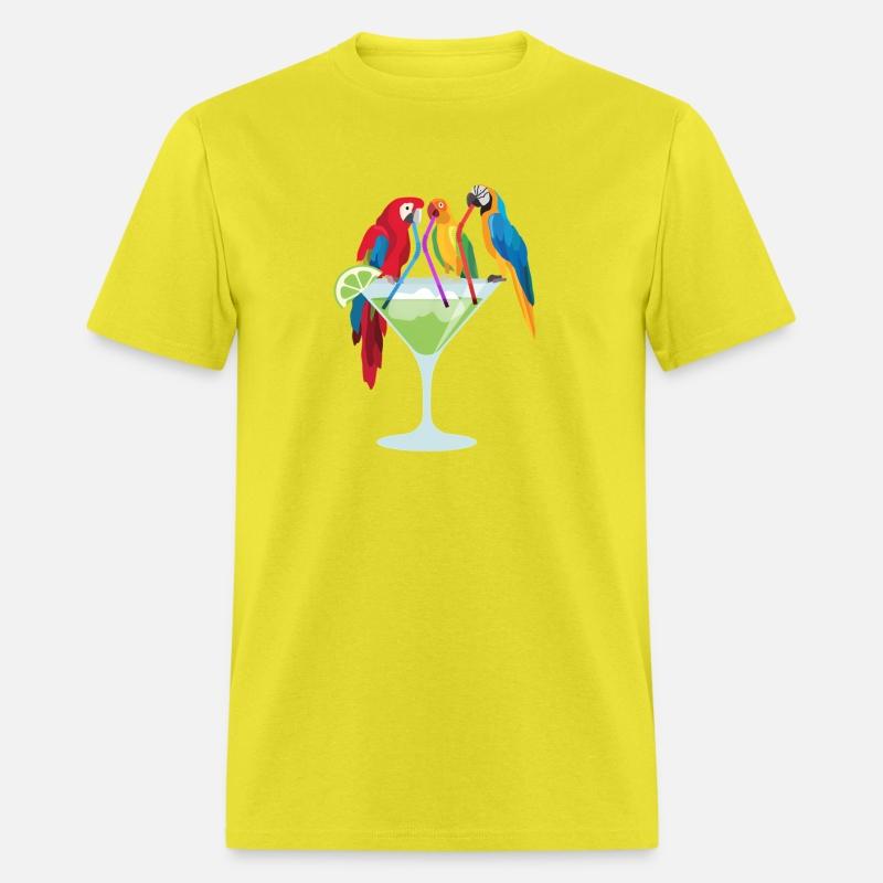 Parrots Drinking Margarita Tropical Vacation Hawai