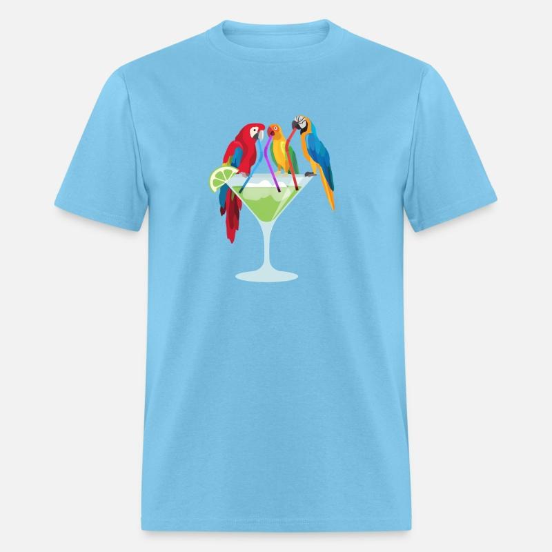 Parrots Drinking Margarita Tropical Vacation Hawai