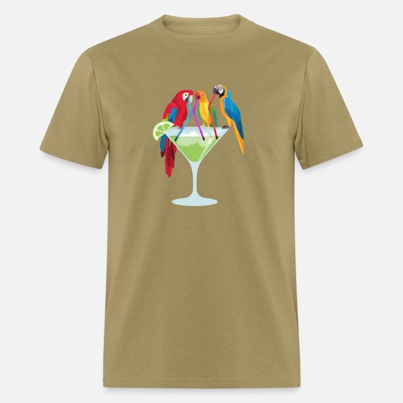 Parrots Drinking Margarita Tropical Vacation Hawai