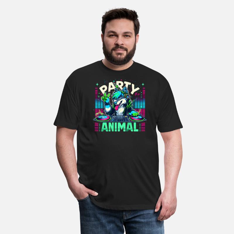 Party Animal Music DJ Wolf Fox Fursona Furry Pun