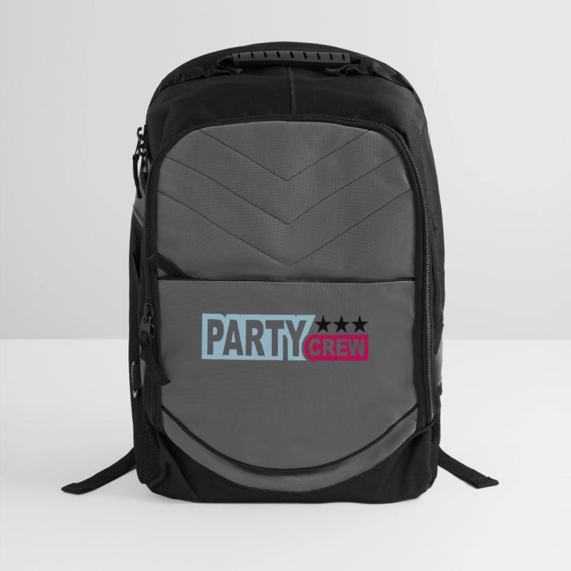 Party Crew Team Fun Friends Group Member Text Logo