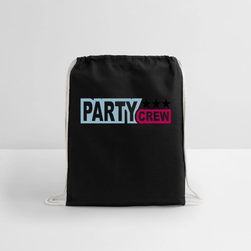 Party Crew Team Fun Friends Group Member Text Logo
