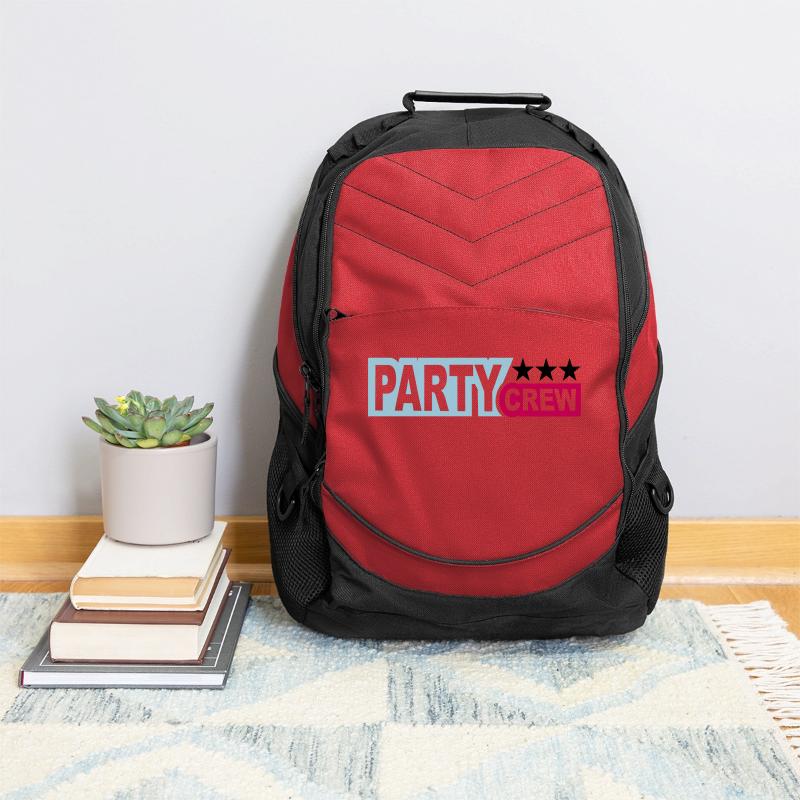 Party Crew Team Fun Friends Group Member Text Logo