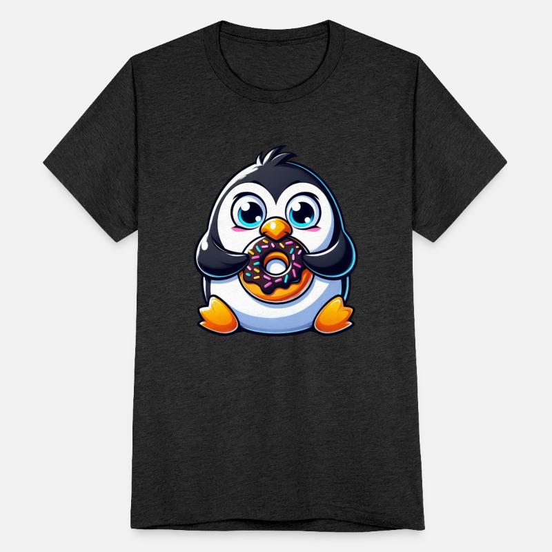 Penguin Cartoon Chubby Sweet Candy Donut